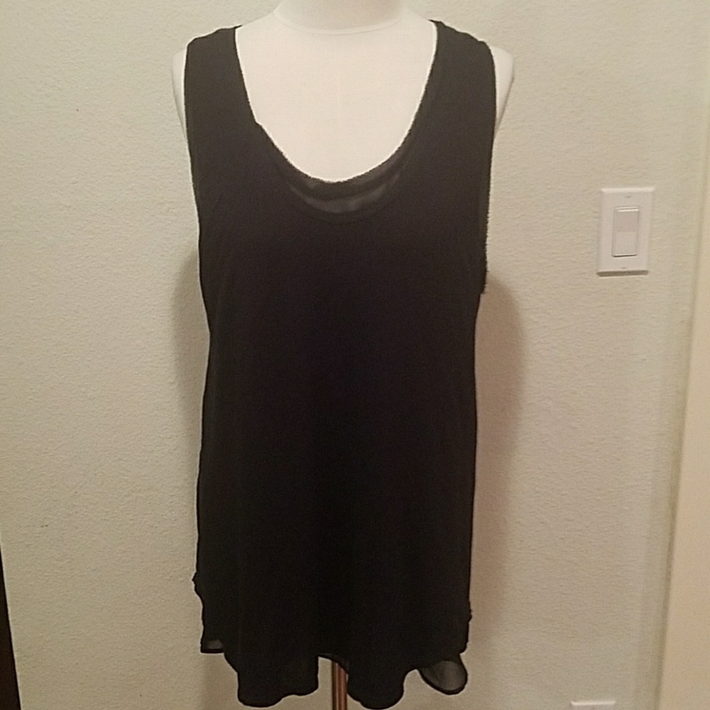 Chiffon Jersey dual-layer top